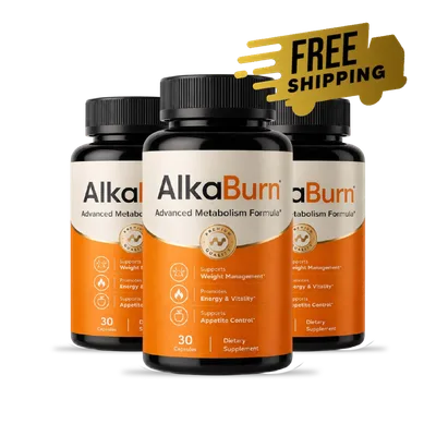 AlkaBurn 3 bottles package, 90-day supply